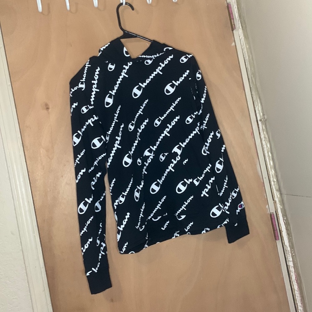 Boys, Black Champion Hoodie